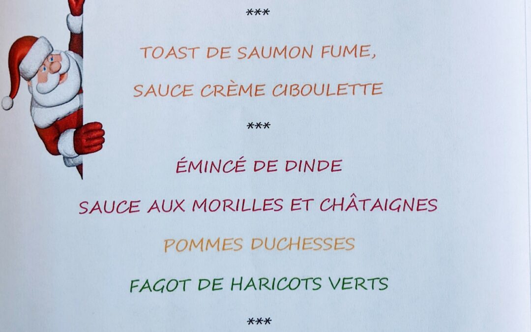 Menu de fête au collège !