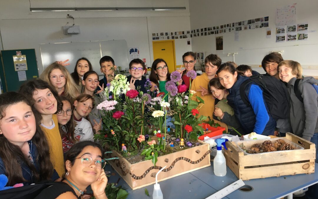 La classe de 6ème aux Floralies